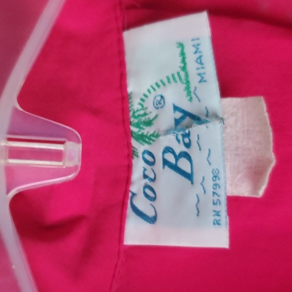 VTG Retro 90's Coco Bay Miami women's 1 XL (runs large) pink button up t… - Picture 3 of 10